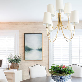 Reed Large Chandelier, a premium Chandelier light by Visual Comfort & Co. Close - up image of its design.