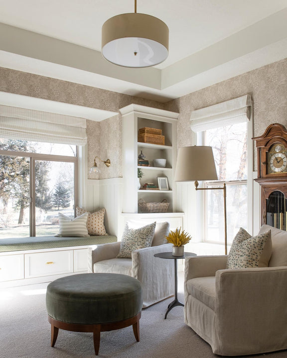 Reed Hanging Shade, a premium Hanging Shade light by Visual Comfort & Co. Close - up image of its design.