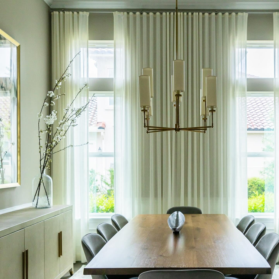 Ziyi Large Chandelier, a premium Chandelier light by Visual Comfort & Co. Close - up image of its design.