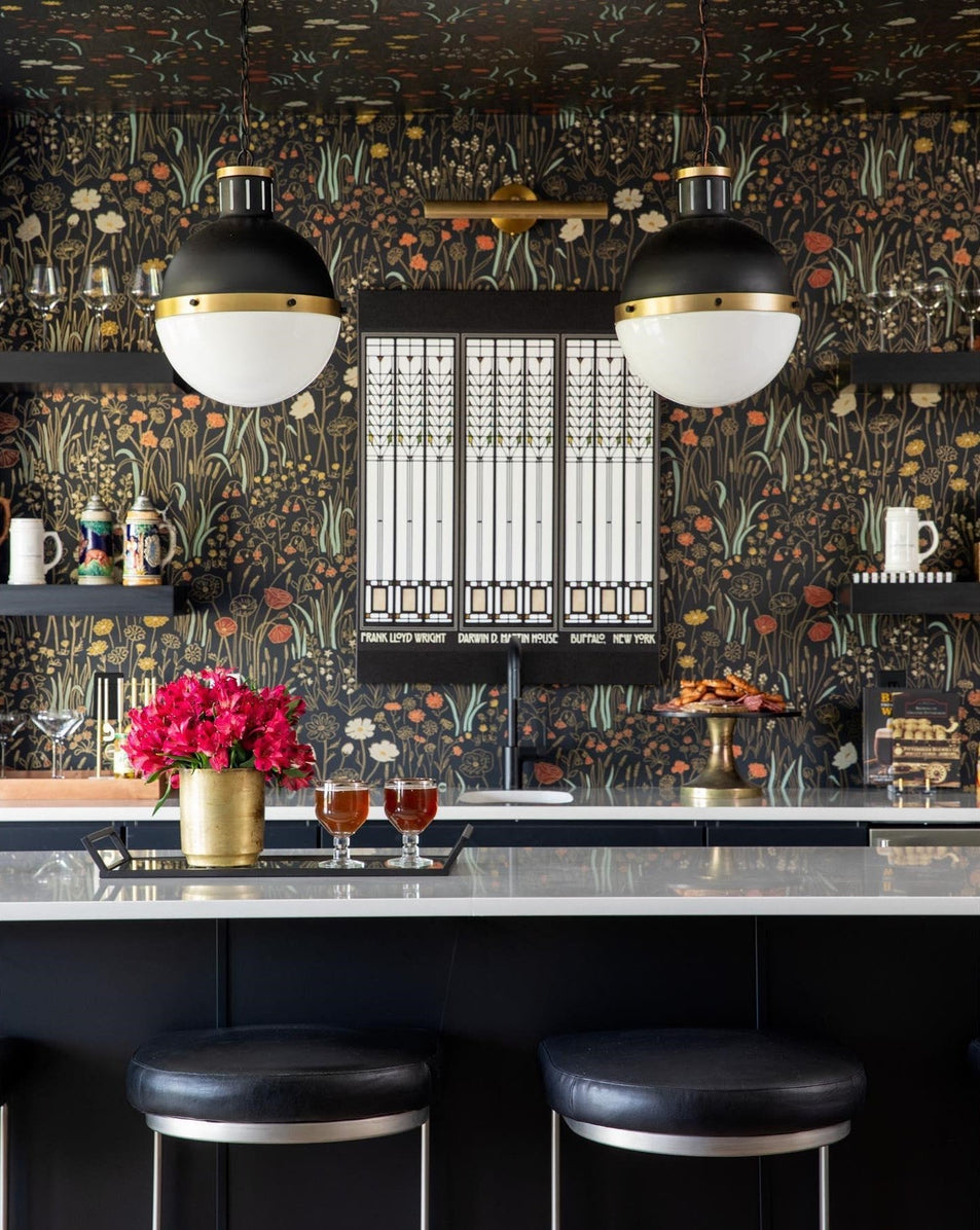 Hicks Large Pendant, a premium Pendant light by Visual Comfort & Co. Close - up image of its design.