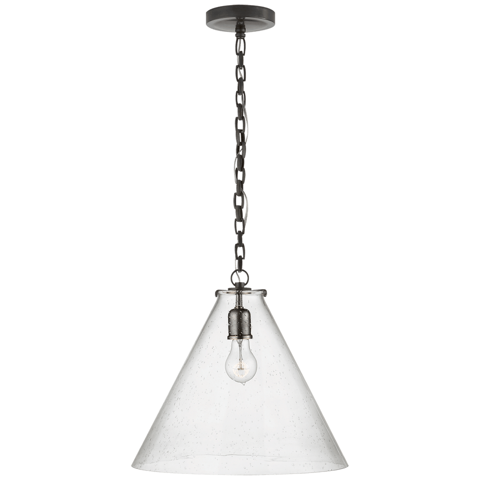 Katie Conical Pendant, a premium Pendant light by Visual Comfort & Co. Close - up image of its design.