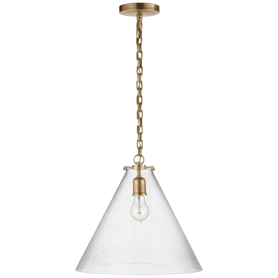 Katie Conical Pendant, a premium Pendant light by Visual Comfort & Co. Close - up image of its design.
