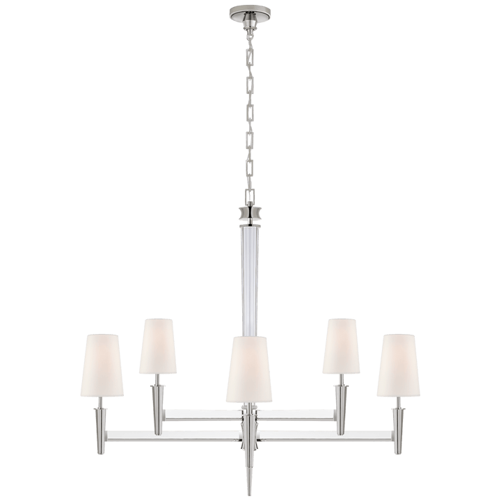 Lyra Two Tier Chandelier, a premium Chandelier light by Visual Comfort & Co. Close - up image of its design.