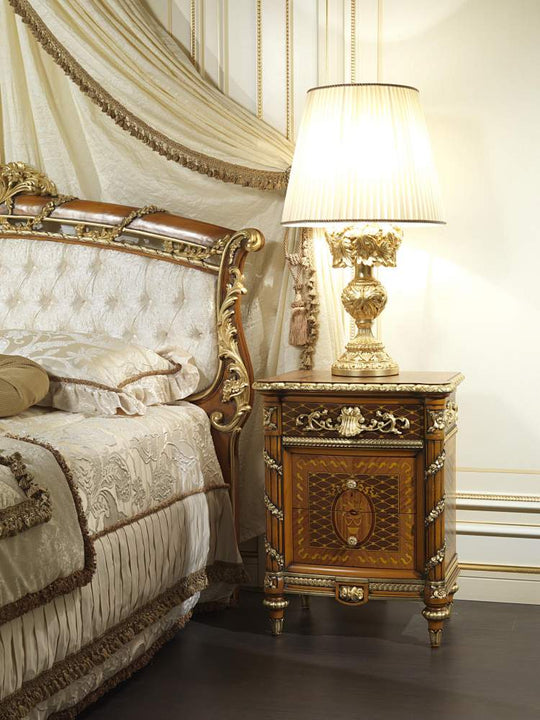 Luigi XVI Noce e Intarsi Night Table