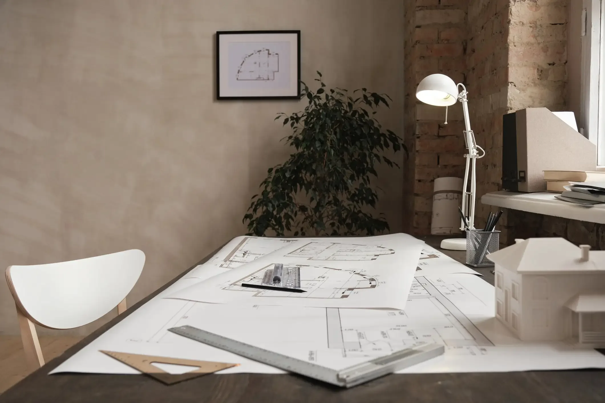 Designer reviewing lighting plans at VC Gallery Milan showroom